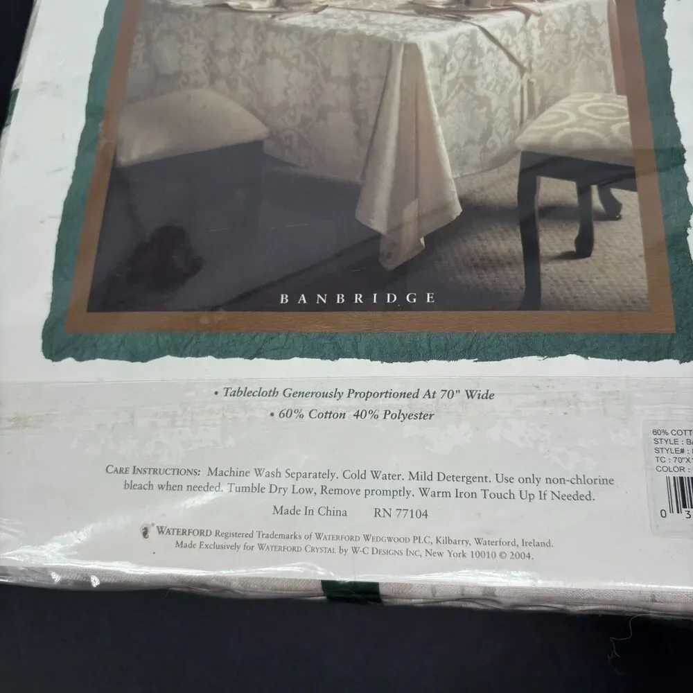 Waterford Linens Tablecloth 70